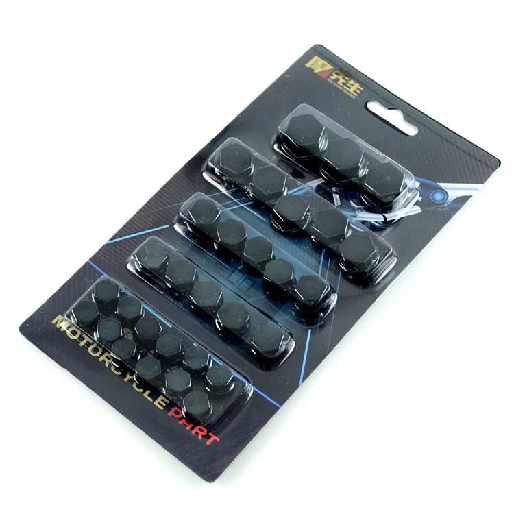 30Pcs Motorcycle Screw Caps Set Kit Engine Nut Bolt Cap Covers Head Body Screw Decorative Cap Motorbike Modification Accessories