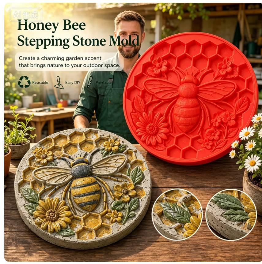 Reusable Sunflower Stepping Casting Mould For Garden Walkway Path Diy Pavement Cement Craft Making Tool Outdoor Yard Ornament