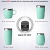 10-ounce spill-proof replacement lid and cup sleeve fits 6-ounce espresso cups 8-ounce stackable cups and 10-ounce wine glasses black 2PCS
