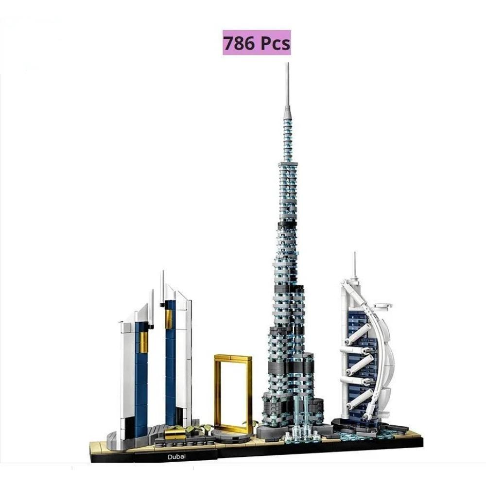 Нью-Йорк Лондон Пары Дубай Ланмарк Сити Скайлайн Строительные блоки 21052 21044 21028 21034 21032 21027 Набор строительных кирпичиков