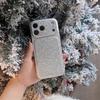 Блестящий серебристый противоударный чехол для iPhone 15/14, Совместим с Apple 17/16 PROMAX