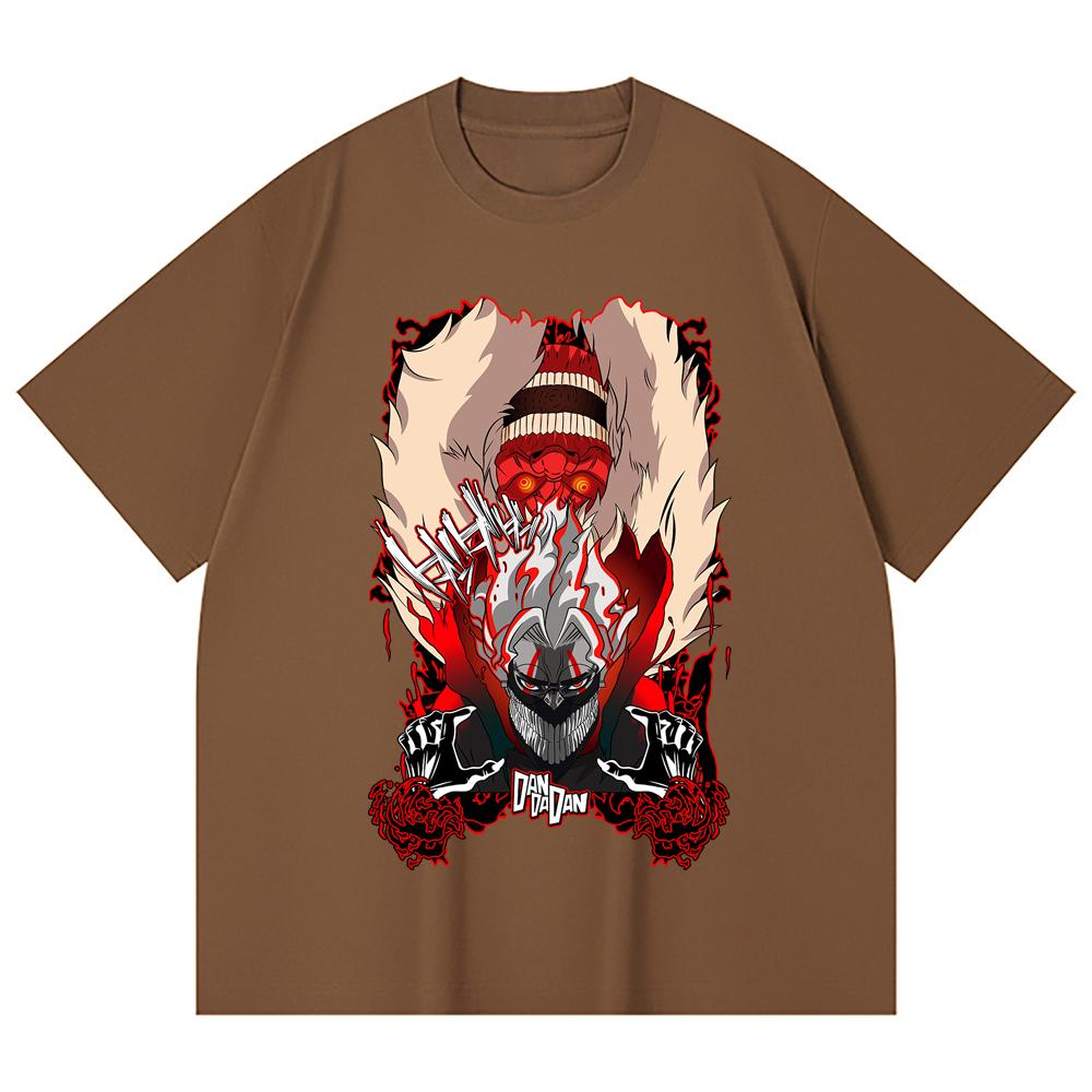 230 Gsm 100% Cotton Dandadan V34 Okarun Turbo Print Unisex Heavy Cotton T Shirt