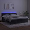 Maison Exclusive - Sommier à lattes de lit avec matelas et LED Noir 160x200 cm