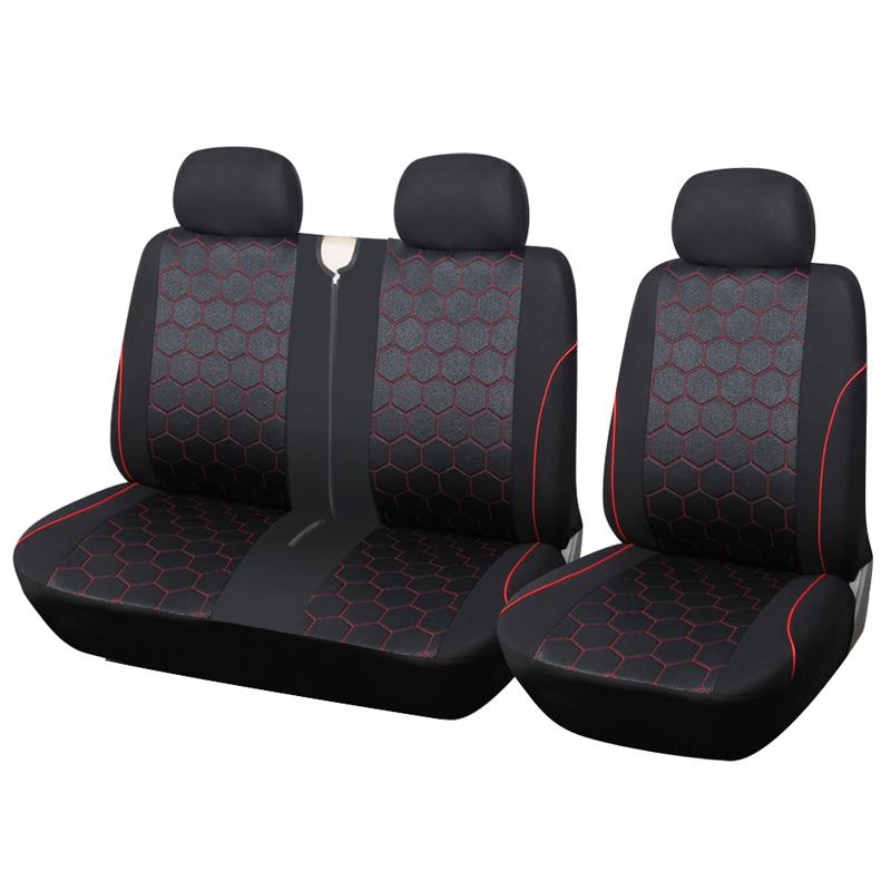 1+2 Red Seat Covers Car Seat Cover for Transporter For Renault Master 3 For Jumpy from 2008 To 2016 For 2004 Renault Master 2
