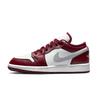 Air 1 Low GS Cherrywood Red Kids Sneakers White Cement-Grey 553560-615