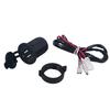 Car Motorcycle Dual USB Socket Splitter 12V-24V Plug DC 5V 2.1A Car Power Adapter Phone Charger Blue Light with Cable