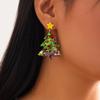 Dangle Merry Christmas Earrings Bohemian Xmas Earrings Studs  New Year