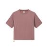 Simple Versatile Solid Color Short Sleeve Round Neck T-Shirt Women Tops Honey-Pink 162527107-1