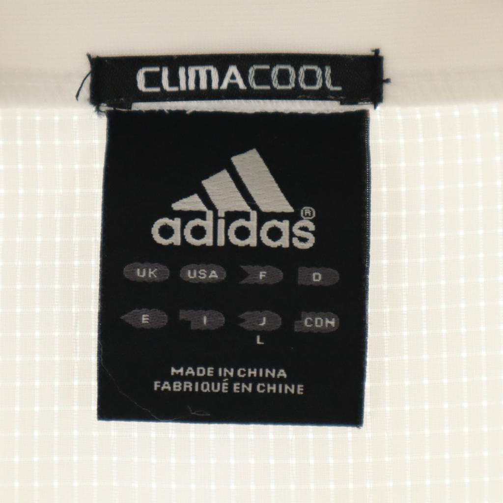 Adidas сетчатая куртка-трек L белая мужская б/у