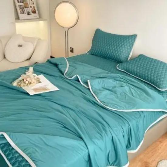 Новое Летнее Одеяло из Прохладного Шелка Однотонное, Мягкое и Удобное Одеяло для Кондиционера, Односпальное, для Взрослых, Подарочное Одеяло