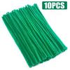 100/10Pcs DIY Plush Chenille Sticks Stem Pipe Cleaners Bending Plush Craft Wired Sticks Kids Educational DIY Decoration Supplies