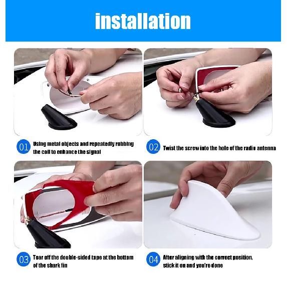 Universal 7D Shark Fin Car Antenna Auto Radio FM/AM Aerial Styling Suitable for Jeep Compass Cherokee Wagoneer Patriot