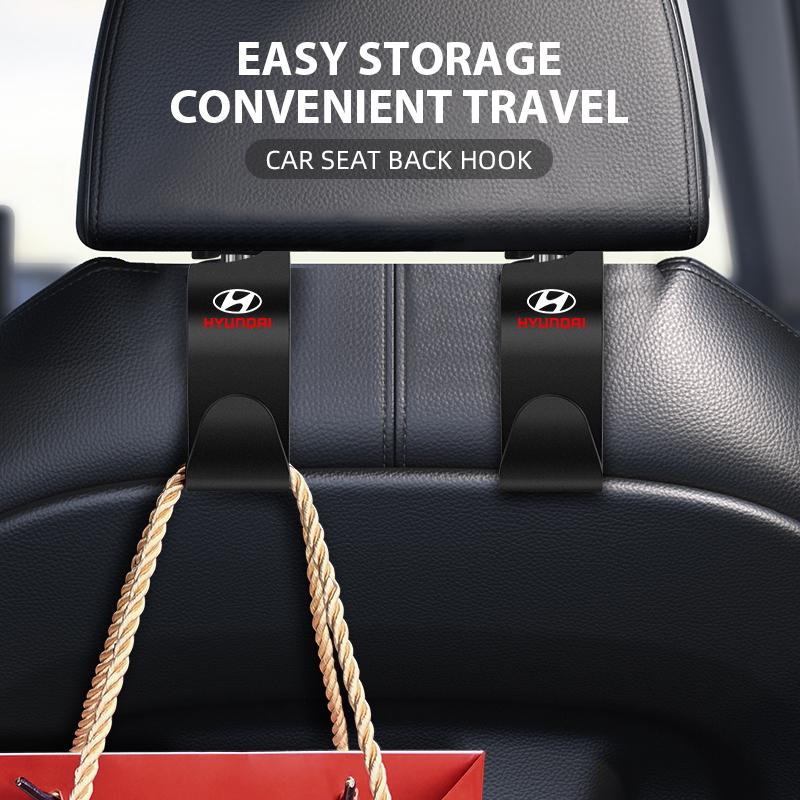 Auto LOGO Auto Seat Headrest Hook Storage Hanger Car Holder For Hyundai Tucson Accent Elantra Santa fe Sonata ix25 ix35 R8