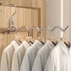 Folding Stainless Steel Clothes Hanger Organizer Multifunctional Travel Hotel Drying Rack Convenient And Simple Clothing Hooks