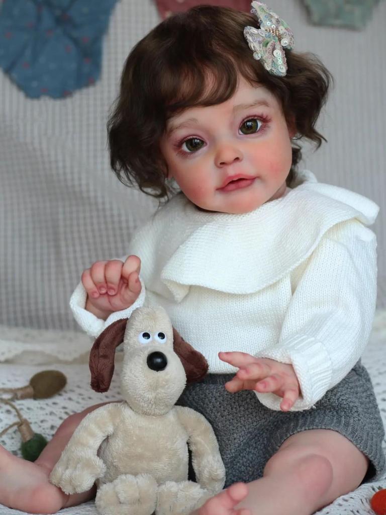 BZDOLL Реалистичная мягкая силиконовая кукла Reborn 60 см с кожей 3D-рисования, 24-дюймовая живая новорожденная принцесса для малышей Bebe, подарок на день рождения для милой девочки