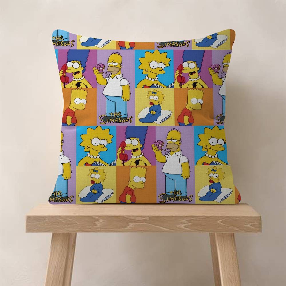 Cartoon The movie SSimpsons Pillow Cushion Cover Pillowcase Living Room Sofa Home Decor Customized