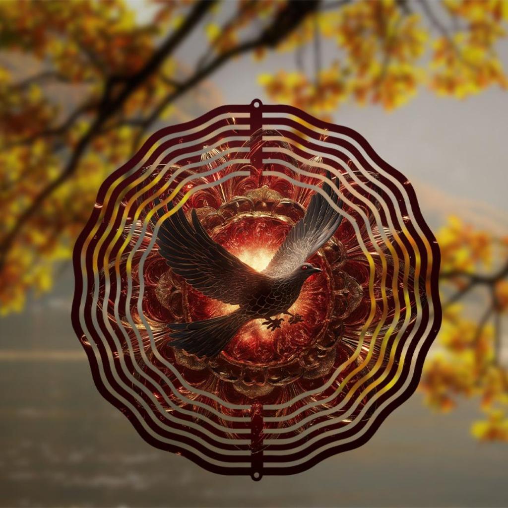 10 Inch Hanging Wind Spinner Outdoor Decor with 360 Rotating Hook for Garden Balcony Patio Spring Summer Decorative Gift