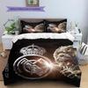 Madrid team Pattern Bedding Home Decoration Birthday Gift (1 * duvet cover + 2 * pillowcase, without core)