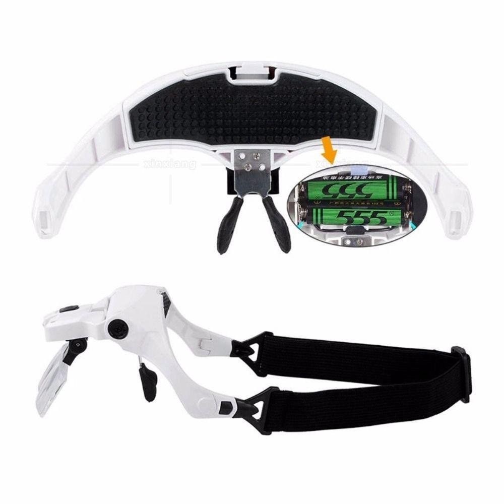 Adjustable Headlamp for Eyelash Grafting Professional LED Light Headband Magnifier Glasses Beauty