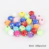 100 штук 8 мм блестящие акриловые бусины для изготовления ювелирных изделий DIY отдел браслетов ручной работы
