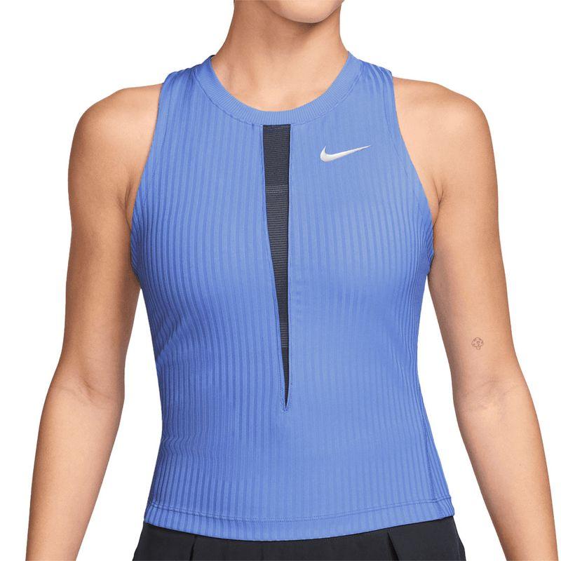 Nike Топ-майка с круглым вырезом и рубчиком, без рукавов, облегающий, женский, HJ8249-494