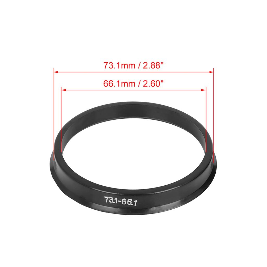 UXCELL 4pcs 67.1mm to 60.1mm 72.6mm to 57.1mm 66.6mm to 57.1mm Car Hub Centric Rings Wheel Bore Center Spacer Hub Rings