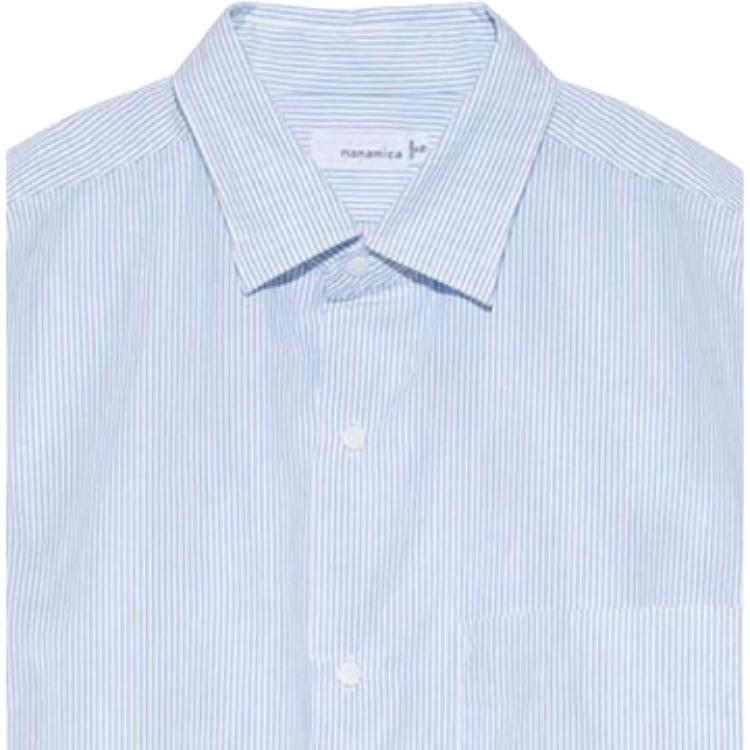 Nanamica Shirts Unisex Sax Blue Moderate SUGF362-SX