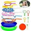 Bubble Wands Set, 15 Pack Big Bubble Wand Toys With Tray Bulk Large Bubble Making Toys For Kids Summer Bubble Toy