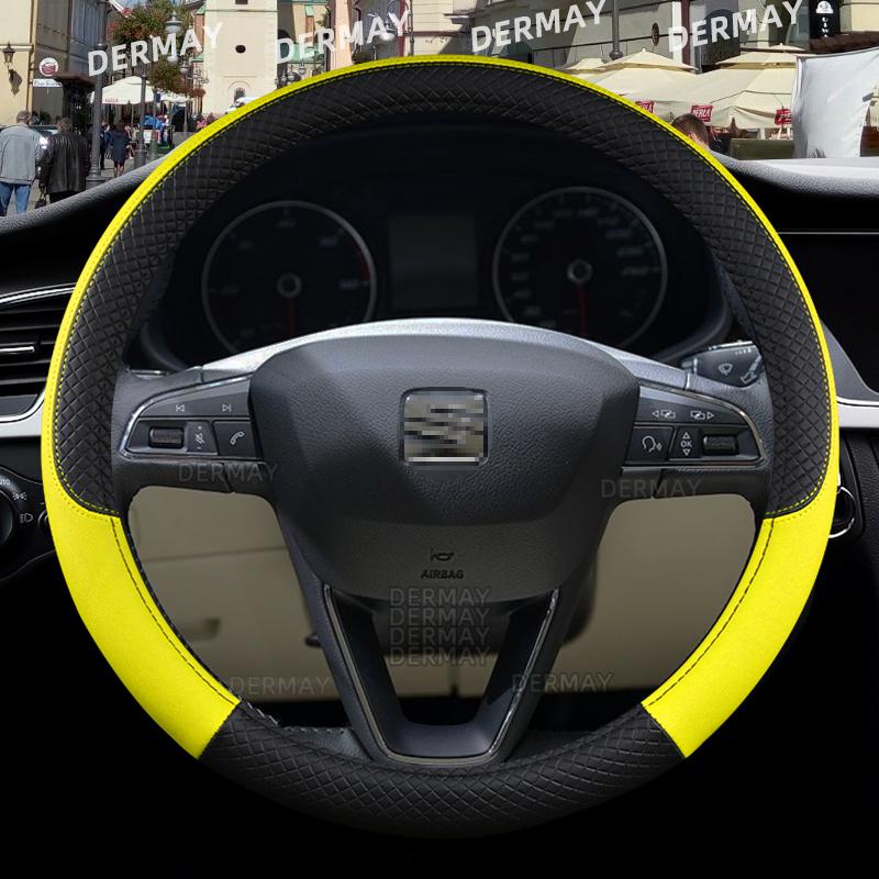 Для Seat Leon FR MK1 MK2 MK3 1M 1P 5F KL1/KL8 Cupra Leon автомобильный чехол на руль из искусственной кожи Нескользящий авто