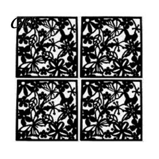 Living Room Decor Panel 5Pcs Hanging Divider Panel, Hollow Flower Butterfly Bird Wall Screen, Hummingbird Square Decorative Partition for Home Office