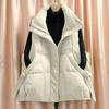 Plus Size Down Cotton Waistcoat Women's Outer Wear Western Style Autumn and Winter Sleeveless Waistcoat Thickened Jacket