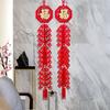Chinese New Year Hanging Decorations Traditional Red Lucky Oriental Ornament with FU Pendant for Spring Festival Lunar New Year Decorations