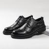 Кожаная обувь Мужская Новая Деловая Платье Британский Стиль Мужская Зимняя Повседневная Обувь на Мягкой Подошве 99296-W