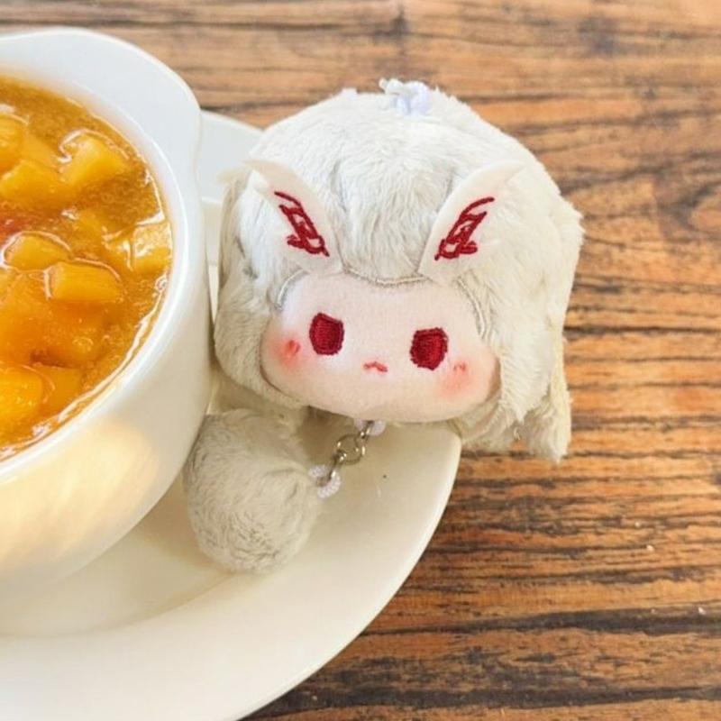 Cartoon Nezha Aobing Ao Guang Stuffed Plush Doll Keychain Pendant Anime Figure Toy Keychain Bag Decoration Accessories Gifts