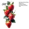 Clear Pattern Window Sticker Strawberry Cling Watercolor Fruits Static Glass Decals Reusable Waterproof for Bathroom Kitchen Home Decal