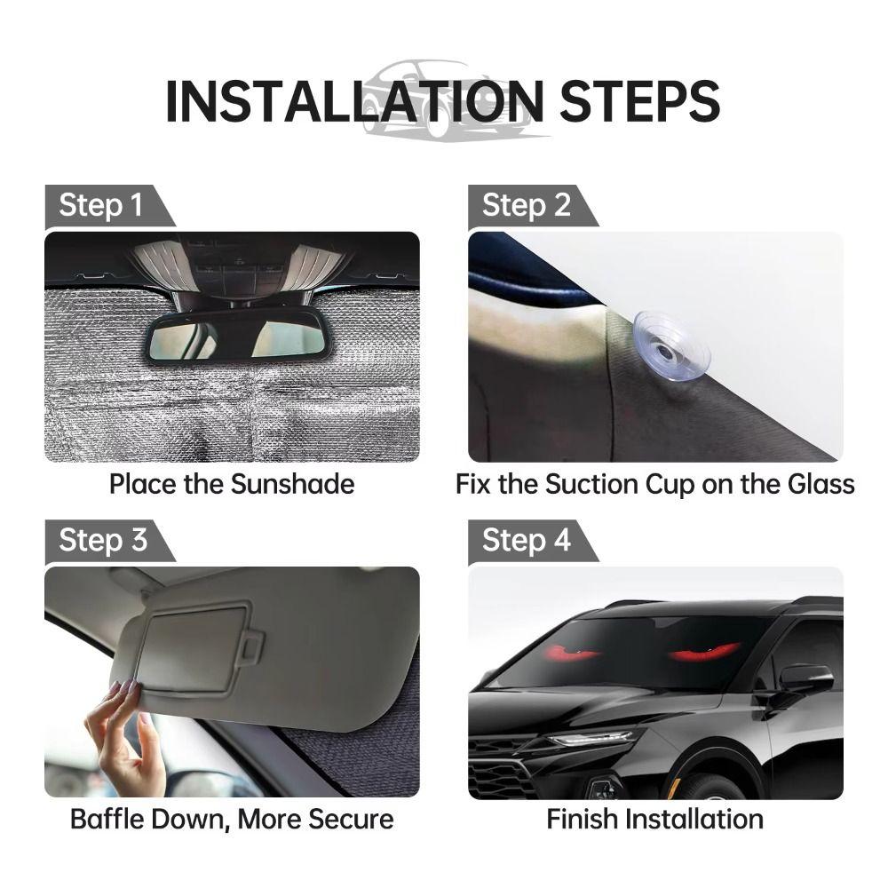 Heat Blocking Windshield Sunshade 98% UV Protection Car Sunshade Parasol Interior Cooler