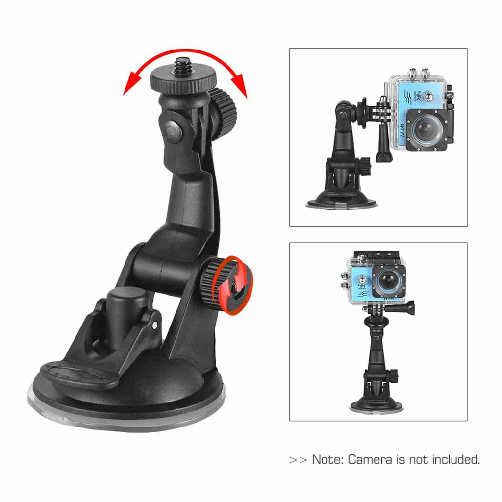 Action Camera Accessories Car Suction Cup Mount + Tripod Adapter for 7 6 5 4 YI