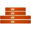 4PCS Car Door Plate Carbon Fiber Threshold Protector Sticker For Hyundai i10 i20 i30 Creta Tucson Solaris Elantra Santa Fe Kona lf3