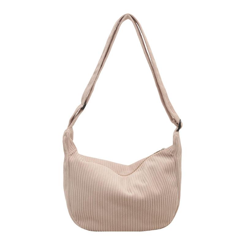 Вельветовая ленивая сумка-мессенджер на одно плечо в японском стиле, литературная, шикарная, студенческая, повседневная, корейская версия, женская простая сумка-пельмень