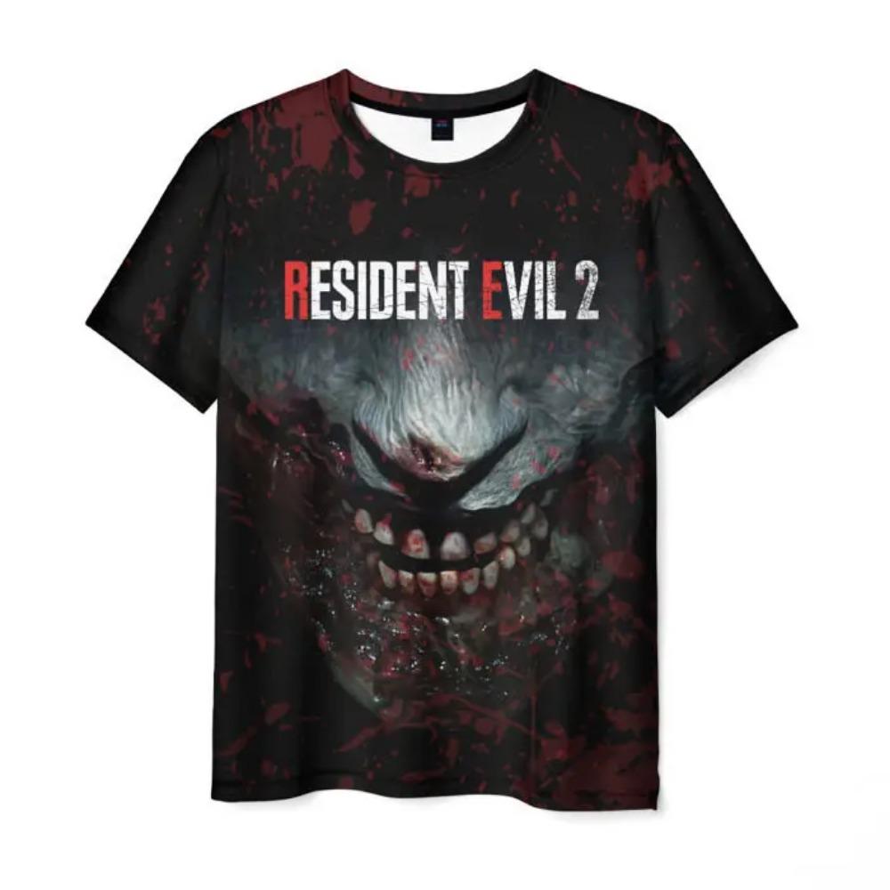 Новейшая Популярная Хоррор Игра Resident Evil 3 Печатная Мужская Футболка 3D Biohazard Модная Свободная Короткий Рукав Уличная Одежда
