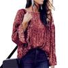 Women Top Pullover Sequined Stitching Women Ladies Spring Glitter Blouse for Daily Wear