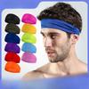 Men Headband High Elastic Gym Running Tennis Headwrap Sports Sweatband Solid Color Breathable Football Badminton Yoga Hair Bands