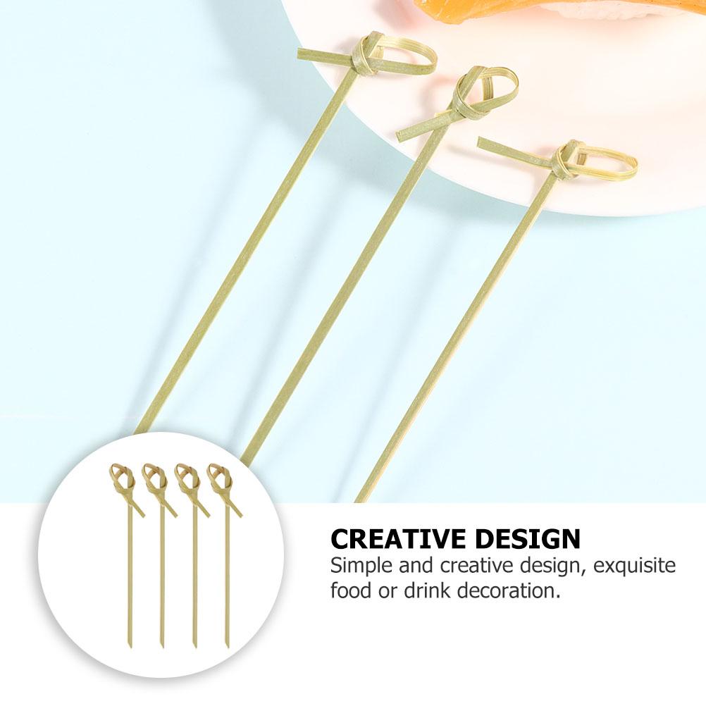 200 Pcs Cocktail Sign Food Picks Appetizer Stick Fine Sushi Sticks Bamboo Drink