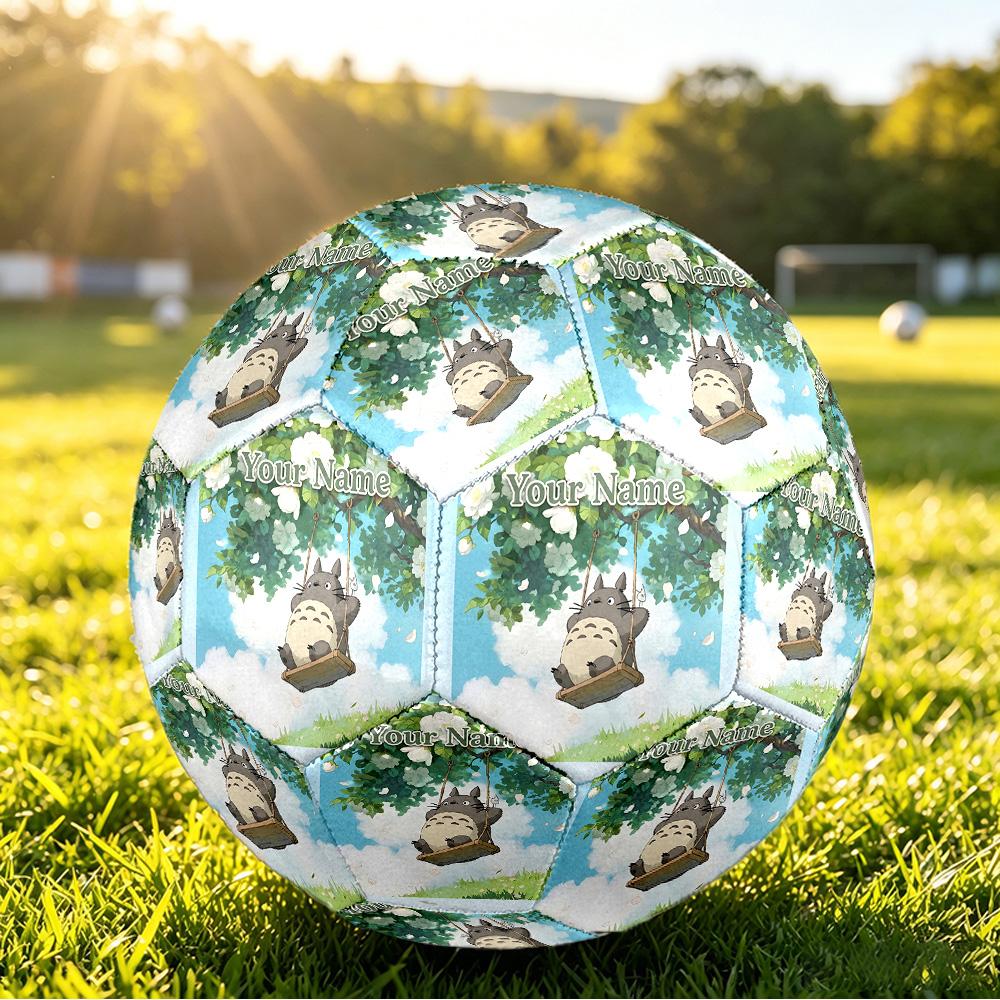 Size 5 FootballMy Neighbor Totoro Durable PU Soccer Ball for Sports Training Outdoor Competition