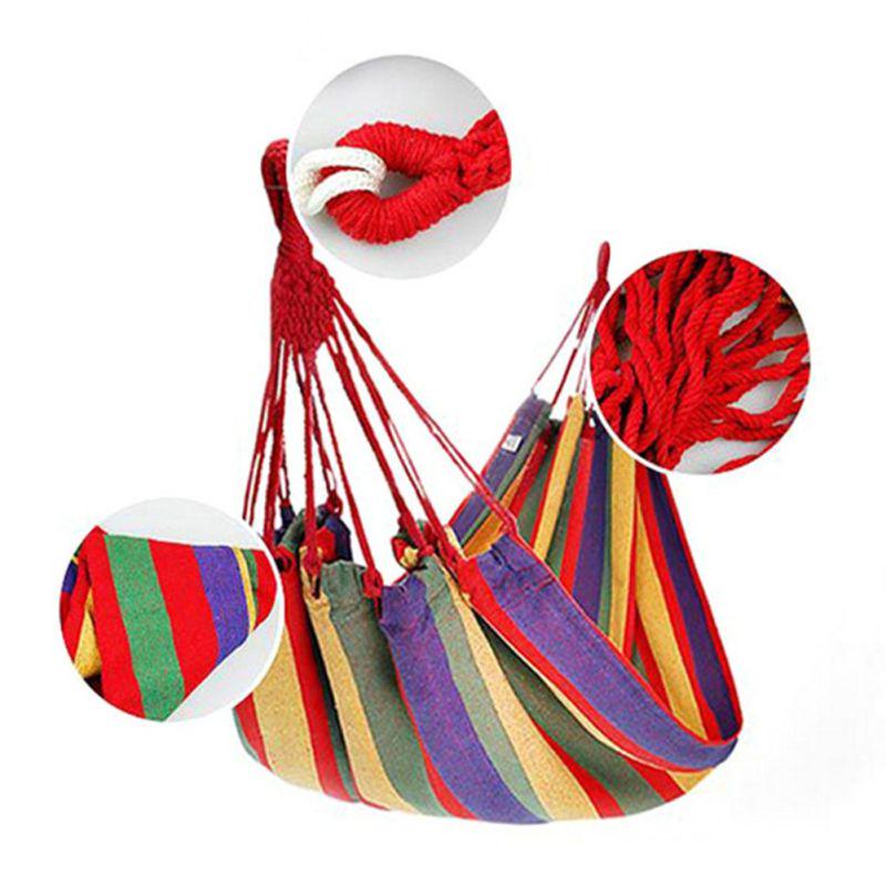 190*100 мм полосатый гамак для 2 человек, уличная кровать для отдыха, утолщенная парусиновая подвесная кровать, гамак для сна, 2 цвета