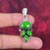 Green Copper Turquoise Pendant, 925 Sterling Silver Pendant Gemstone Jewelry, Handmade Pendant Amazing Jewelry, Gift For Her