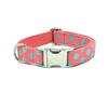 Pet Collar With Silver Buckle For Small Dogs Cotton Material Cute Flower Pattern Breathable Design