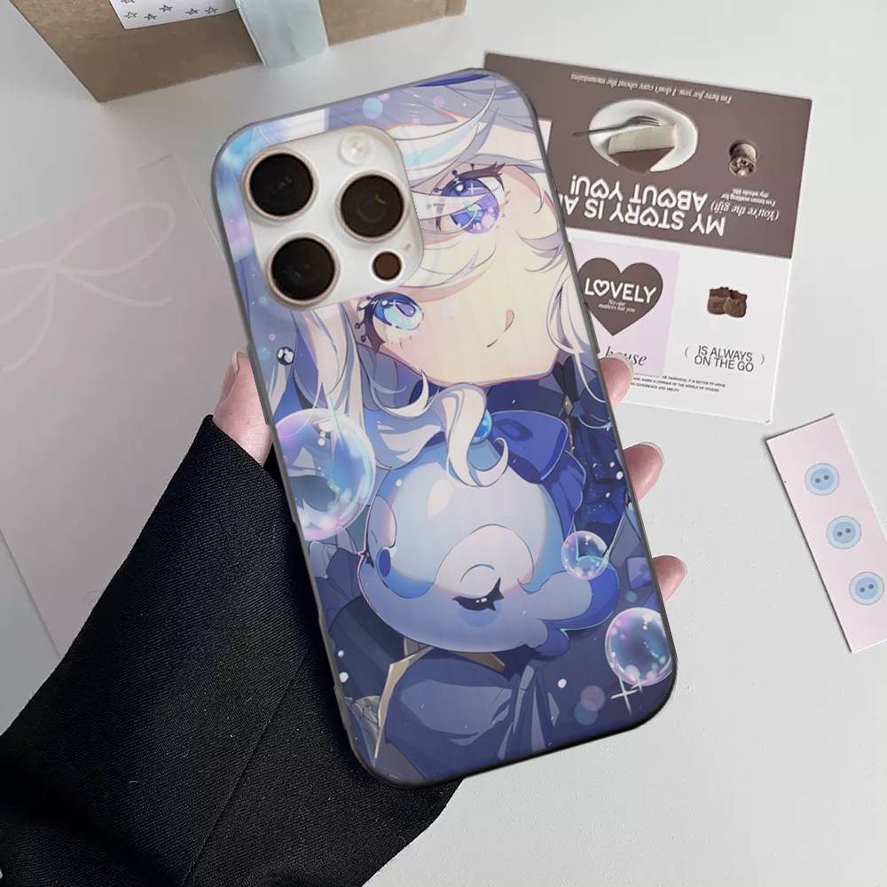 Чехол для телефона Genshin Impact Furina для iPhone 17 16 15 14 Plus 11 12 13 Pro Max Ударопрочная защита Мягкая задняя крышка