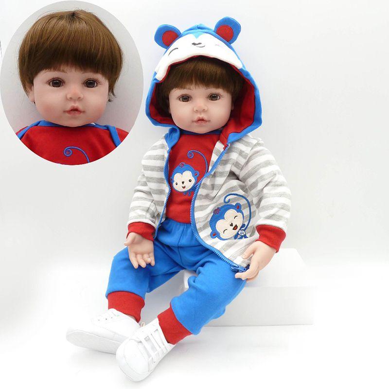 Delightful Reborn Toddler Boy Soft Silicone Bebe Doll Toy For Childrens Playtime