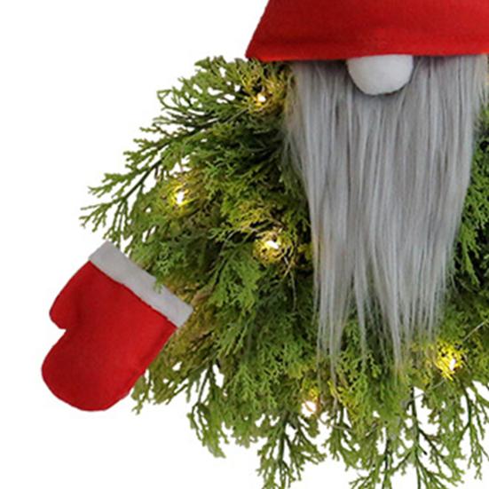 Рождественский венок, украшение для передней двери, светящаяся кукла-гном, подвесной орнамент, вечеринка, макет сцены, реквизит, безликая кукла, венок, крыльцо, стена комнаты, окно